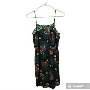 Womens peacock print midi dress!